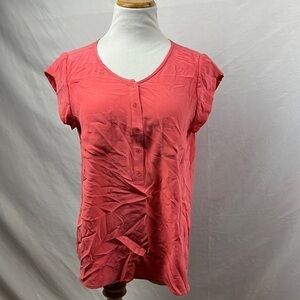 Joie Vivid Pink Button-Down Blouse